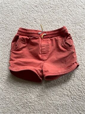 Pact Coral Elastic-Waist Knit Shorts with Drawstring